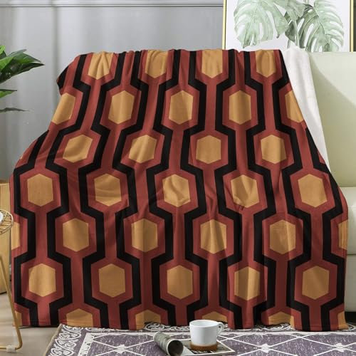 ZDABAOEC Kuscheldecke Flauschig Geometrisch 60er 70er Jahre Decke, Fleecedecke 230x270, Sofadecke & Couchdecke, Weiche Kuschelige Wohndecke Blanket, Riesig Groß Decken für Sofa Couch