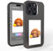 Ink case - Iphone 16 Pro E Ink Protective digital Phone Case for iPhone models with NFC Technology. Shockproof and Waterproof, No power needed. Image display reflecting on phone case (Dark Grey)