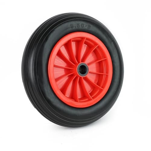 DIVCHI Pneumatic Wheel Air Filled Tires 3.5-8 Heavy-duty Replacement Wheels For Wheelbarrows, Hand Truck, Utility Cart, Garden Cart, Buggies (Red)