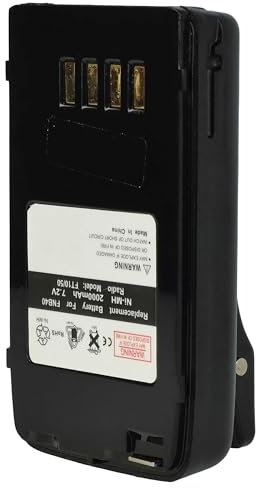 vhbw Akku kompatibel mit Vertex/Yaesu VX-10, VX10, FT-50R Funkgerät, Walkie Talkie (2000 mAh, 7,2 V, NiMH) + Gürtelclip