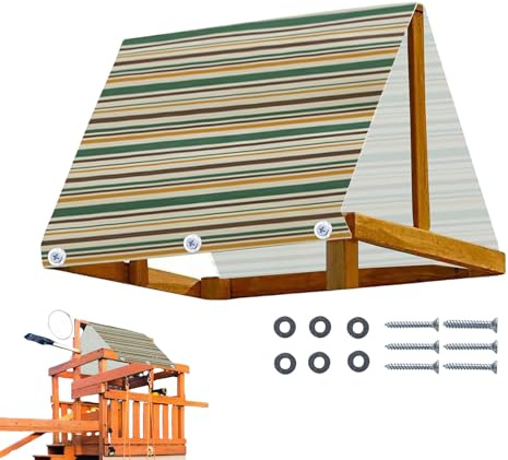 Baldachin Ersatz - Stabiler Spielplatzüberdachung Ersatz | Einfach zu installierende UV-Schutz-Vordächer, Pavillons & Pergola Zubehör für Sandkasten,