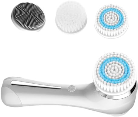 BESTYASH Spazzola Elettrica per Massaggio Induttivo e Profonda Dispositivo Multifunzionale per Della Compatto e Portatile Bianco