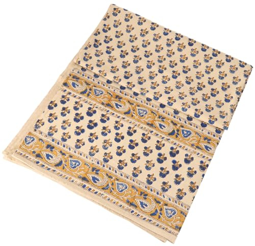 Blockdruck Tagesdecke, Bett & Sofaüberwurf, Design 22, Single 150*200 cm | 100% Baumwolle, handgefertigt, traditioneller Blockdruck, vielseitig einsetzbar, dekorativ