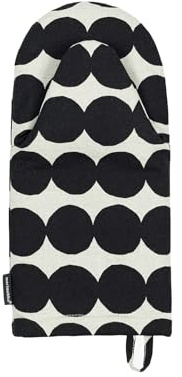 Räsymatto, Oven Handschuh, Schwarz/Ecru