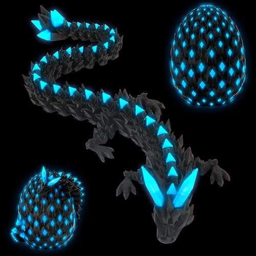 JONRRYIN 3D Gedrucktes Drachenei mit Drache, Drachen Spielzeug mit Augen, Kreative Spielzeug und Deko, Erwachsene Kinder Drachen Ei 3D Deko Schreibtischspielzeug Geschenke
