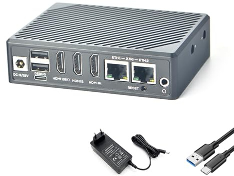 youyeetoo FriendlyElec NanoPC-T6-LTS Mini-Computer-Router, Dual 2.5G Ethernet, RK3588-8/16GB RAM, PCIe 3.0, OpenWrt, Open Source Smart IoT Gateway, für NAS/Reiserouter (8GB+64GB,Standard-Kit)