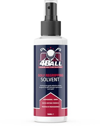 4Ball - Golf Club Grip Solvent - Golf Club Regripping Solvent - Fast Drying Formula for Easy Grip Installation - Professional Strength - 100ml