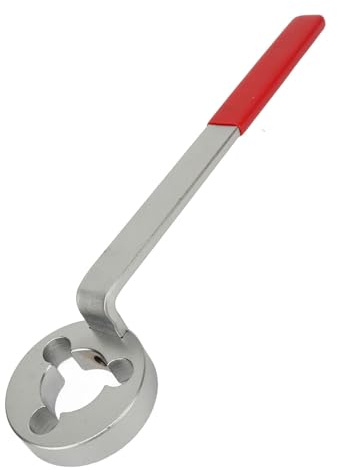 Shuoshenm Water Pump Pulley Locking Wrench, Efficient 298mm Long Plastic Coated Handle Belt Pulley Spanner Remover, Safe Locking Tool for Vehicles with Air Conditioning, High Efficiency Mult