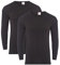 Heatwave® Pack of 2 Men's Thermal Long Sleeve Top, Warm Underwear Baselayer, S M L XL XXL Thermals, Small Black