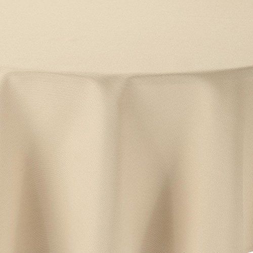 Leinen Optik Tischdecke Oval 160x260 cm Champagner Creme · Oval Farbe & Größe wählbar mit Lotus Effekt - Wasserabweisend