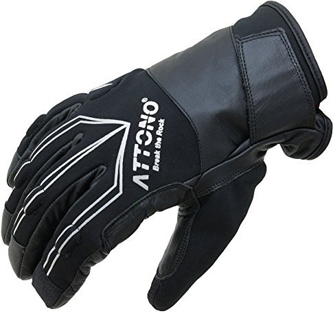 ATTONO Skihandschuhe Kurze sportliche Ski Leder Handschuhe