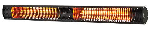 Heat Outdoors Shadow Ultra Low Glare Dual Infrared Patio Heater - 3.0 kW Stylish Fixed Outdoor Heating Unit - IPx5 Waterproof Ceiling Wall Mountable Parabolic Reflector Safety Guard