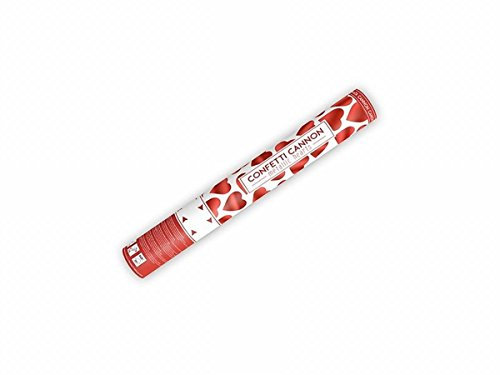 PartyDeco 5 x Konfetti 40 cm (rote Herzen)