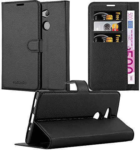 cadorabo Coque pour Sony Xperia XA2 Ultra en Noir DE Jais - Housse Protection avec Fermoire Magnétique, Stand Horizontal et Fente Carte - Portefeuille Etui Poche Folio Case Cover