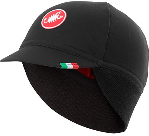 CASTELLI Unisex Difesa Thermal Cap Head band, BLACK RED, Einheitsgröße EU