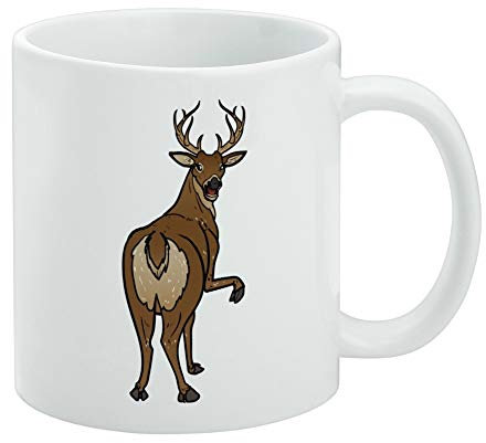 GRAPHICS & MORE Lustige Tasse mit Aufschrift Oh Deer Butt Dear, Weiß