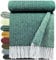 STTS International Wolldecke Wohndecke Tagesdecke Schurwolldecke 100% Schurwolle Woll-Plaid 140 x 200 cm Tirol Grün (K)