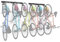 Koova Wall Mount Bike Storage Rack – Large Capacity 6-Bike Hanger for Garage – DIY Installation – Large Bicycle Big Tire Hooks with Helmet Hooks - Made in USA