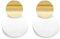 LILIE&WHITE Ohrringe – Stilvolle Statement-Ohrstecker für Damen in Weiß und Gold, Geometrisches Design, Eleganter und Moderner Modeschmuck