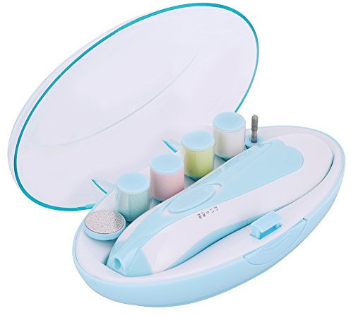 Baby elektrische Nagelschleifer sichere elektrische Baby Geschwindigkeiten Nagelpflege Trimmer Werkzeugschleifer Clipper für Kleinkind(blau)