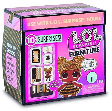 L.O.L. Surprise!, Puppe mit Möbeln – Deko-Box, 1 Puppe 8 cm, Möbel, Zubehör, Wasserfunktion, zufällige Modelle zum Sammeln (Serie 1), Spielzeug für Kinder ab 3 Jahren, LLU90