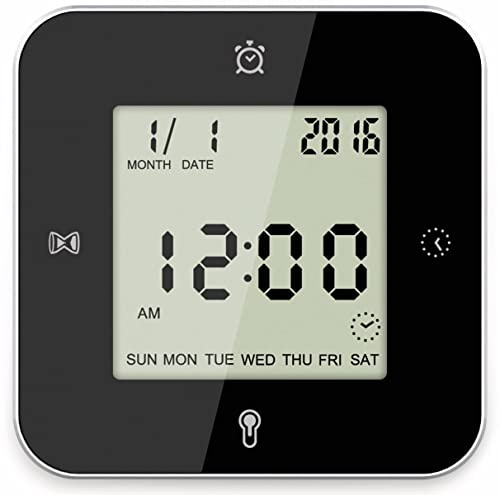 Technoline WT 344 Quarzwecker mit Drehfunktion | Digitaler Reisewecker mit Alarm | Countdown-Timer | Temperaturanzeige °C/°F und Farbiger Hintergrundbeleuchtung | Kompakt & modern