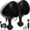 Aileap SPK350X 4 Zoll Full Range wasserdichtes Motorrad Bluetooth Stereo Lautsprecher Moto Audio Verstärker Funksystem für ATV RZR UTV Quad 4 Wheeler (Schwarz,Gitter)…