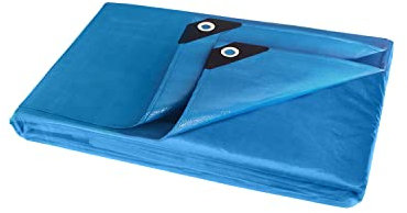 ANSIO Lona impermeable de 3 m x 4 m, color azul, 140 g/m²