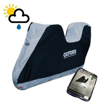 Oxford Security Aquatex Cover Top Box Motorcycle Motorbike Rain Covers XL New (CV207) (Grey Black)
