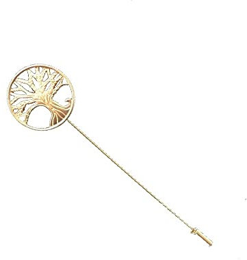 Brosche Anstecknadel Kleiner Lebensbaum Matt Gold