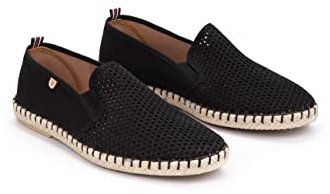 VERBENAS Alpargatas Planas Tom Rejilla-Paris Negro