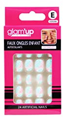 Glam'Up Paris - Faux Ongles Enfant - Sirène - Autocollants - 24 Pièces | Pleine Couverture