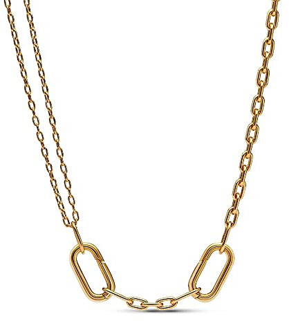 PANDORA ME Doppel-Gliederhalskette aus 14K vergoldeter Metalllegierung, Kompatibel ME, 45mm, 362303C00