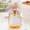GLITZFAS Pinguin Stofftier Plüschtier, Kuscheltier Plüschpuppen Pinguin, 20cm Stofftier Schmusetier Geschenk für Jungen Mädchen Babys (Hellrosa)