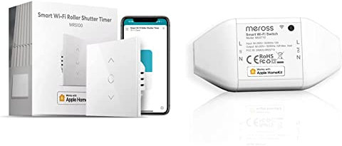 Meross Interrupteur Volet Roulant Connecté (FIL NEUTRE REQUIS), Interrupteur & Interrupteur Connecté, Interrupteur WiFi Intelligent Compatible avec HomeKit, Siri, Alexa, Google Home et SmartThings