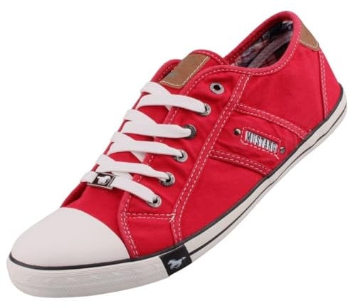 MUSTANG Herren Canvas Sneaker Rot EU 50
