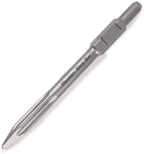 Monkey King Bar Point Chisel 16''(400mm) ,Self-Sharpening Point Chisel for 1-1/8(30MM) Shank Electric Jack Hammer Drill Bits
