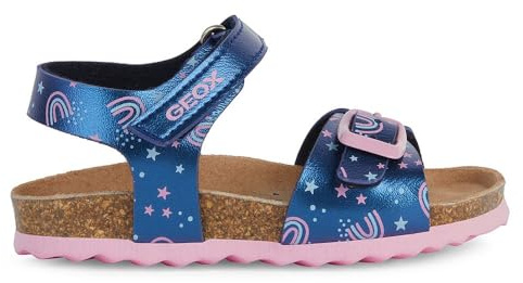 GEOX BABY B SANDAL CHALKI GIRL SANDALS NAVY/LT PINK 24_EU