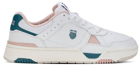 K-Swiss Sneakers da donna Match Pro LTH, Sports Trainers, Natural Leather, comode ed eleganti, casual, Eva and CMEVA, bianco, White Deep Lagoon Seppia Rose, 40 EU
