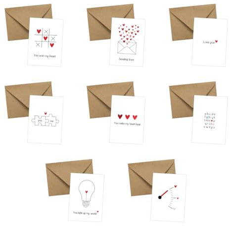 PuK Krämmer GmbH Postkarten Liebe DIN A6 mit Kuvert | Karte mit Umschlag für Lieblingsmenschen | Valentinstag, Geburtstag, Hochzeitstag, Jahrestag | Liebesgeschenke (Set)