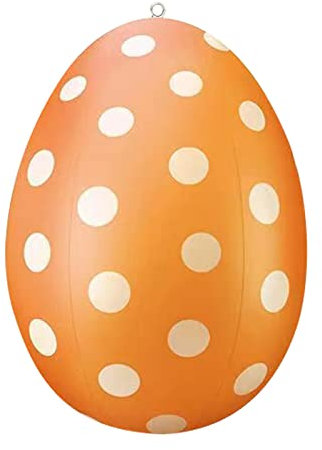 40 cm Osterei Ei - Dekoration zu Ostern - Riesige Osterei-Dekorationen | Osterdekorationen für den Außenbereich | Ostereier-Dekorationen für Schaufenster, Warenpräsentation, Garten, (Orange, One Size)