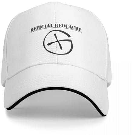 QFLLQLFF Basecap Geocache-Aufkleber, Baseballkappe, Ballkappe, Golfbekleidung, Herrenkappen, Cosplay, Designer, Herrenhut, Damenmütze Geschenk