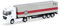 Herpa LKW Mercedes-Benz Actros Container-Sattelzug Deutsche Bahn(Spur TT), Zugmaschine mit Ladekran und Heckabstützung, Miniatur im Maßstab 1:120, Sammlerstück, Made in Germany, Kunststoff