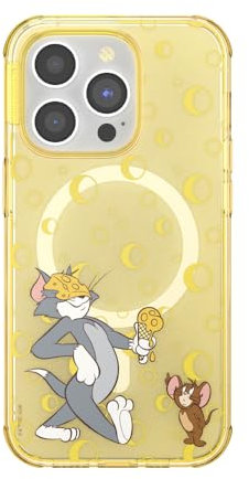 PopSockets iPhone 14 Pro Case with MagSafe, Phone Case for iPhone 14 Pro, Grip Sold Separately, Wireless Charging Compatible - Cheese Please