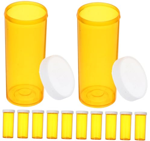 HAWILLOSCH 25 Piezas botella de medicina vacía organizador portatil de botellas vacías luz botella garrafas de plastico caja organizadora botella portatil vacia Portátil páginas