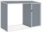 Gartenhaus Kaminholz grau 245x98x159cm Stahl verzinkt
