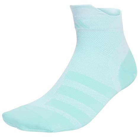 adidas Unisex RUNxADIZERO Sock 1PP, White/Flash Aqua/Flash Aqua, 4.5-6