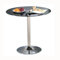 Verre Table à Manger, Cuisine Rond Noir Tempéré Table à Manger Circulaire Moderne 2 à 4 Places Petit-déjeuner Table De Bistrot Gain De Place Pub Café Dîner Salon Meubles(Size:80CM/31.2'',Color:Noir)