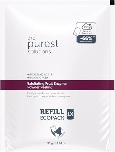 The Purest Solutions Nachfüllpackung – Ökologisches Refill – Reinigendes und Aufhellendes Enzym-Rotpulver-Peeling 55 g