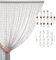 Tenda Antimosche con Perline a Forma di Goccia, Moschiera Elegante Funzionale, Protezione Efficace da Insetti e Zanzare per Porta Finestra Balcone Camper PVC - 140x240 cm Marrone